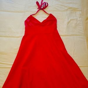 J CREW RED HALTER DRESS S8